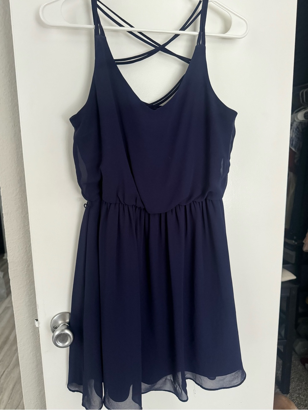 Navy Crossback Dress
